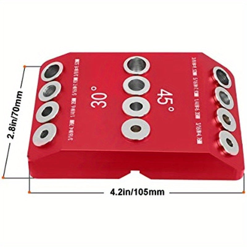 Heavy-Duty Angled Drill Guide - 30/45/90° Jig for Cable Railing & Wood Posts