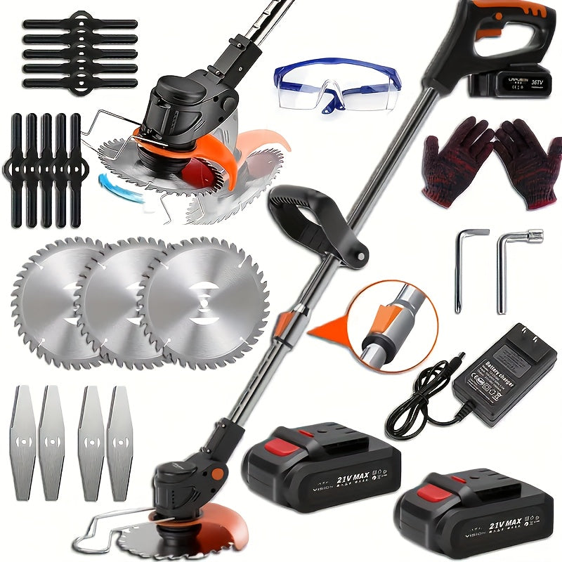 3-in-1 Cordless Lawn Mower - Lightweight Portable Electric Tool for Small Gardens, Trimming & Edging