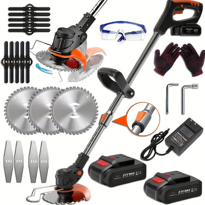 3-in-1 Cordless Lawn Mower - Lightweight Portable Electric Tool for Small Gardens, Trimming & Edging
