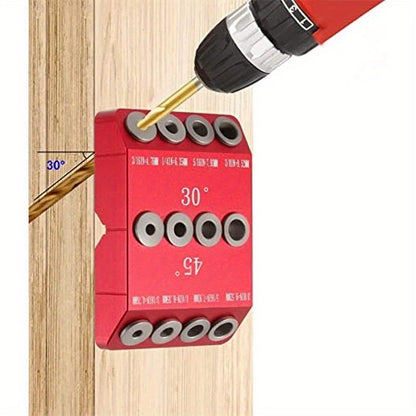 Heavy-Duty Angled Drill Guide - 30/45/90° Jig for Cable Railing & Wood Posts