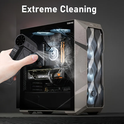 2-in-1 Cordless Turbo Blower - 30W High-Speed Fan for Car Dust Cleaning & Portable Camping Air Circulation