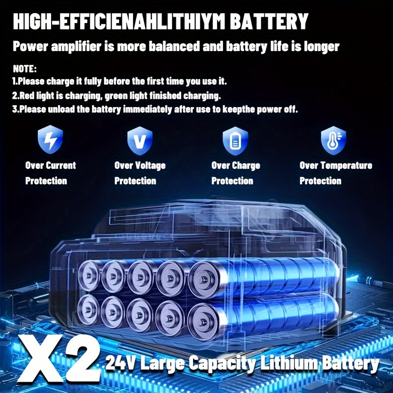 3-in-1 Cordless Lawn Mower - Lightweight Portable Electric Tool for Small Gardens, Trimming & Edging