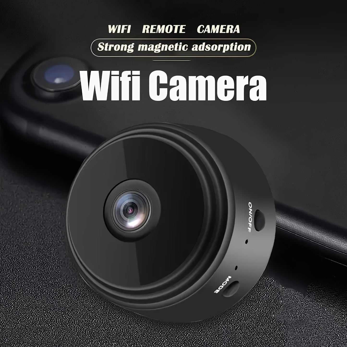 Rechargeable Mini Security Camera - 2.4GHz WiFi for Indoor & Outdoor