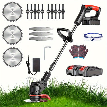 3-in-1 Cordless Lawn Mower - Lightweight Portable Electric Tool for Small Gardens, Trimming & Edging