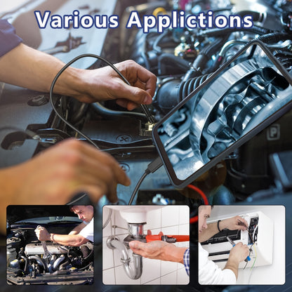 HD Endoscope Camera for iPhone Android - 1920P IP67 Waterproof Borescope with 8 LEDs, 16.5ft Semi-Rigid Cable