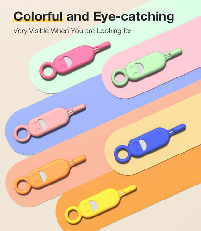 3-Pack SIM Ejector Tool Kit with Storage Case - Compatible with iPhone, Samsung, iPad & All Cell Phones